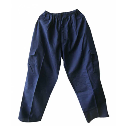 PANTALON POPLIN CARGO AZUL M