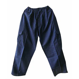 PANTALON POPLIN CARGO AZUL S