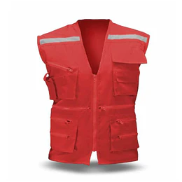 CHALECO GEOLOG POPLIN ROJO XL