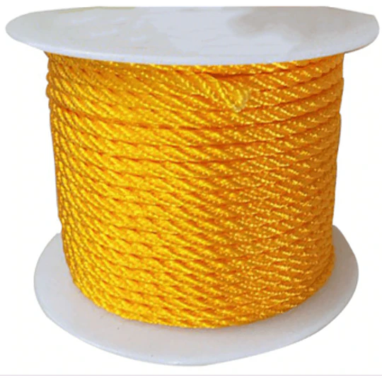 CORDEL NYLON AMARILLO 6MM X METRO