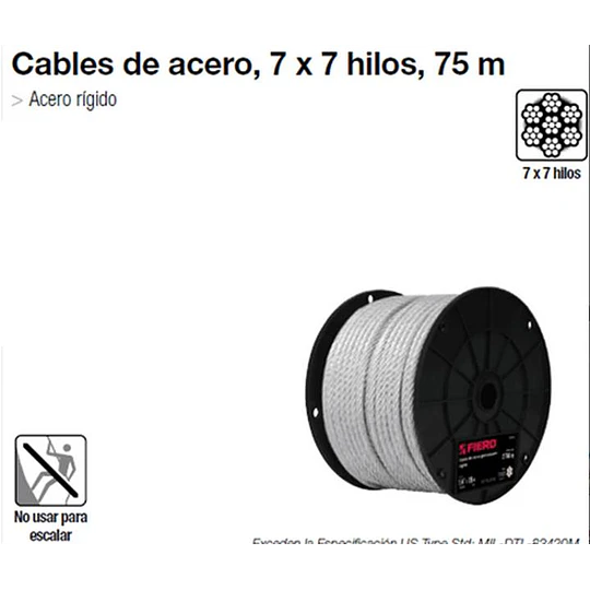 CABLE ACERO 5/16 X 6X19