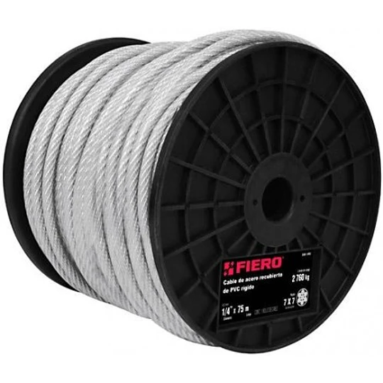 CABLE DE ACERO 3/16 CUBIERTO PVC TRUPER