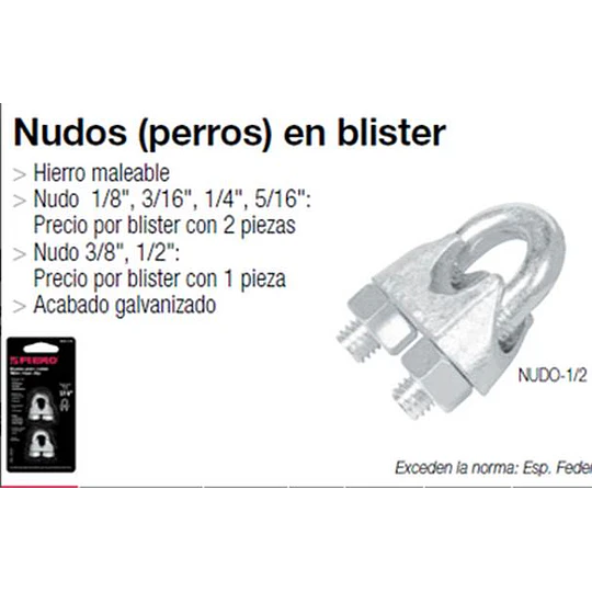 ABRAZADERA P/CABLE 3/16