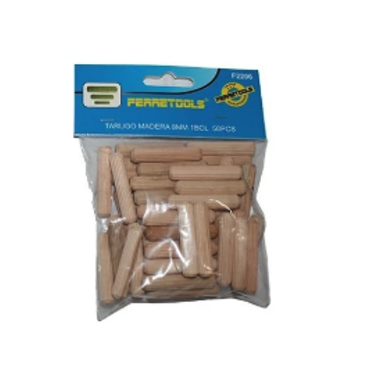 TARUGO DE MADERA 8MM BOL. 50 UND FERRETOOLS