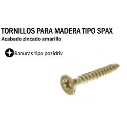 TORNILLOS MADERA 4.5X35MM TIPO SPAX