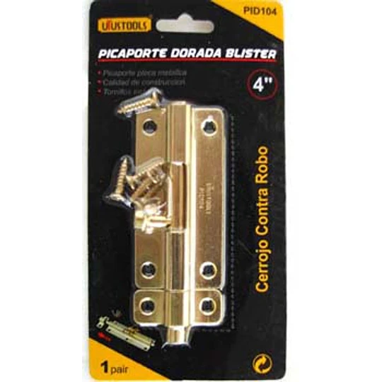 PICAPORTE DORADO 4PULG UYUSTOOLS