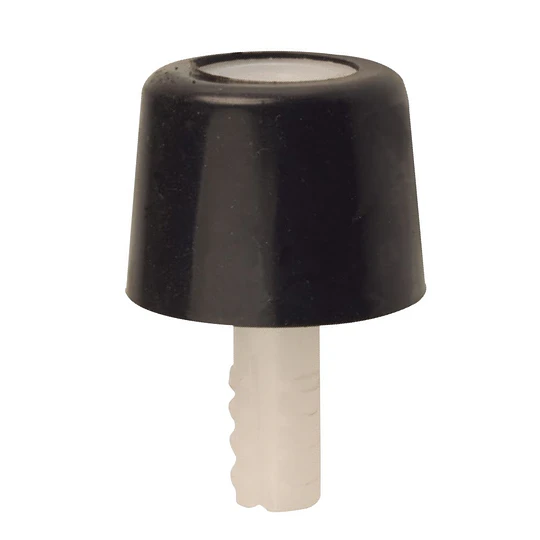 TOPE PUERTA CONICO PLASTICO NEGRO