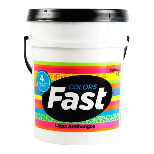 LATEX ANTIHONGO TRICOLOR BLANCO 4 GL PLASTICO TINETA FAST