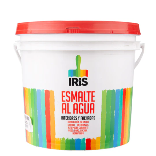 ESMALTE AL AGUA BLANCO 4 GL PLAST IRIS /FAST