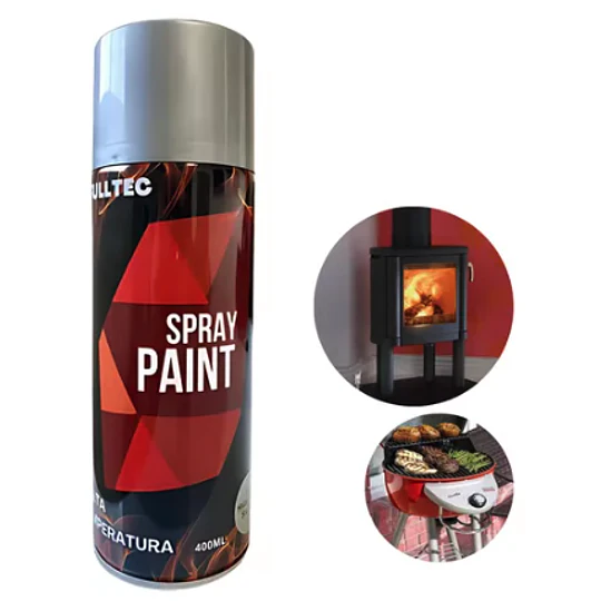 PINTURA SPRAY ALTA TEMPERATURA PLATA 400ml FULLTEC/SELLOTEC
