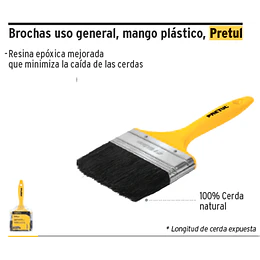 BROCHA MANGO PLASTICO 2 PRETUL