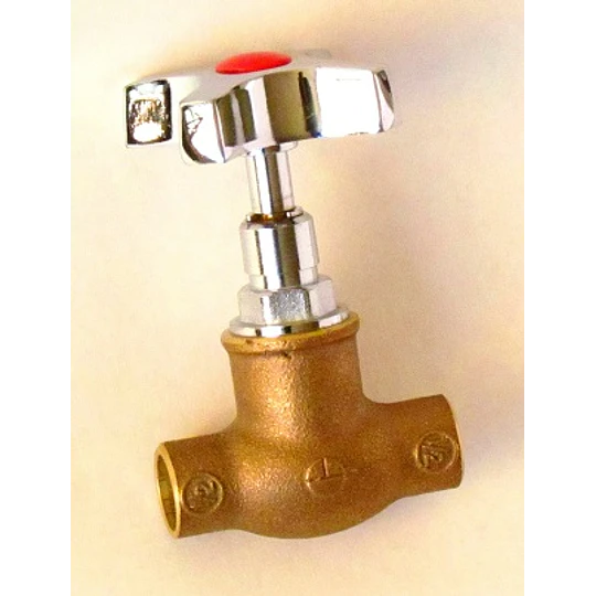 LLAVE PASO CROMADA 1/2 MAN.CRUZ BRONCE TAUMM