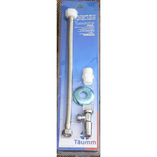 LLAVE ANGULAR HI-HI 1/2X7/8 25CM C/FLEXIBLE TAUMM
