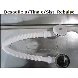 DESAGUE P/TINA C/SISTEMA REBALSE TAUMM