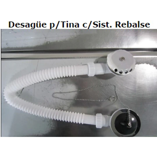 DESAGUE P/TINA C/SISTEMA REBALSE TAUMM