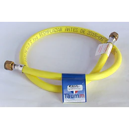 FLEXIBLE GAS HIHI 3/8 H.IZQ MANGERA AMARILLA 100CM TAUMM