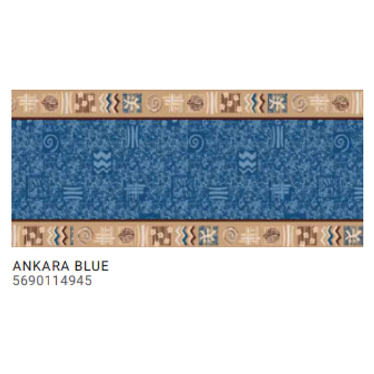 ALFOMBRA PASILLO ANKARA BLUE 0,67MT X METRO LINEAL