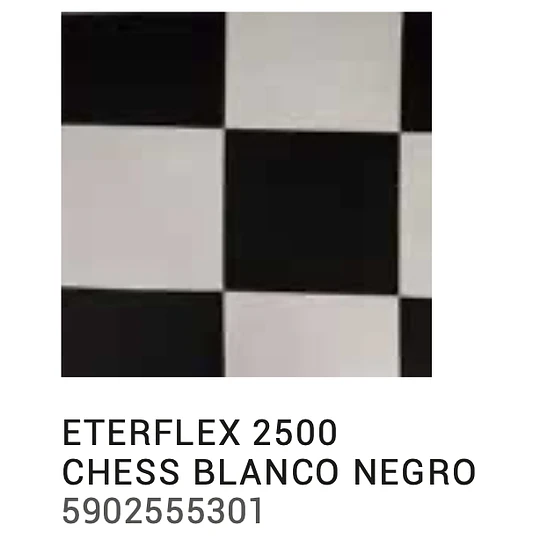 ETERFLEX CHESS BLANCO NEGRO X METRO LINEAL