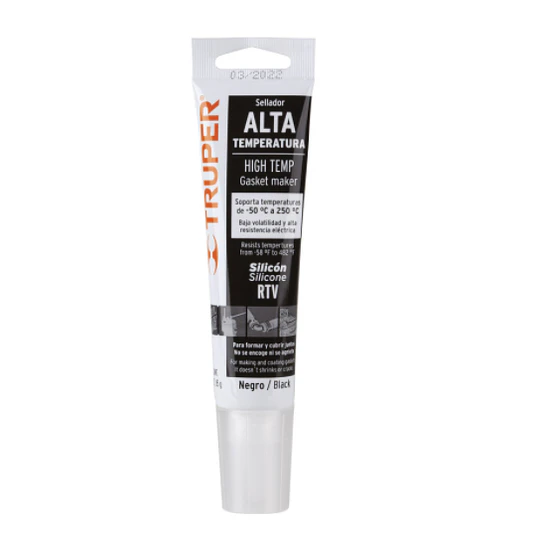 SILICONA ALTAS TEMPERATURA NEGRO 85G TRUPER