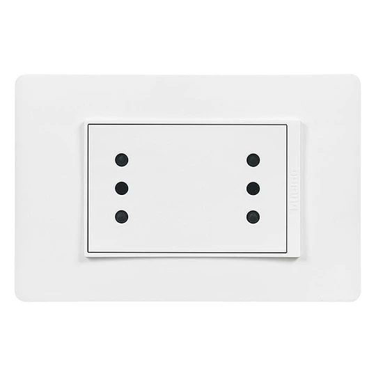 ENCHUFE DOBLE 2P T 10A 250V ARMADA LUZICA PU1213 BTICINO