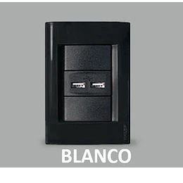 ENCHUFE EMBUTIDO USB DOBLE BLANCO KALOP