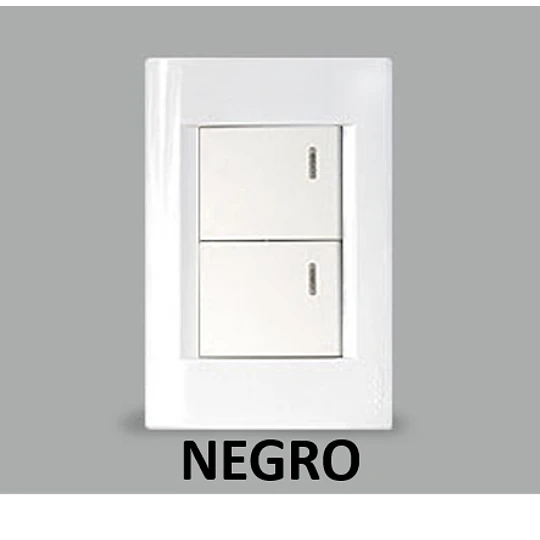 INTERRUPTOR EMBUTIDO 9/15 TECLON NEGRO KALOP