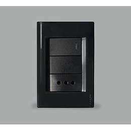 INTURRUPTOR 9/12 + ENCHUFE EMBUTIDO SIMPLE CIVIL NEGRO KALOP