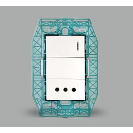 INTERRUPTOR EMBUTIDO 9/12 + ENCHUFE 10A S/TAPA BLANCO KALOP