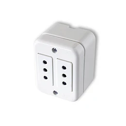 ENCHUFE DOBLE 10AMP SOBREPUESTO CASTILLO