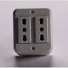 ENCHUFE DOBLE 16AMP SOBREPUESTO CASTILLO