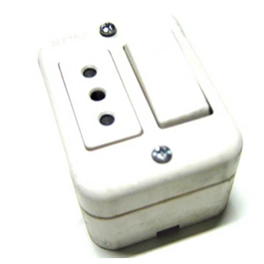 INTERRUPTOR 9/12 + ENCHUFE 10 AMP SIMPLE CASTILLO