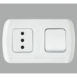 INTERRUPTOR SOBREPUESTO TEKNA 9/12 + ENCHUFE 10A KALOP
