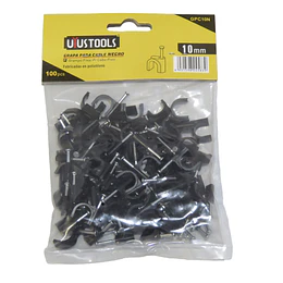 GRAPA PARA CABLE NEGRO 10MM 100PCS/SET UYUSTOOLS