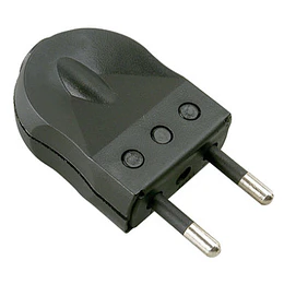 ENCHUFE MACHO S/T 10A CONVERTIBLE - NEGRO REMA