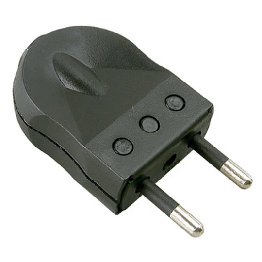 ENCHUFE MACHO S/T 10A CONVERTIBLE - NEGRO REMA