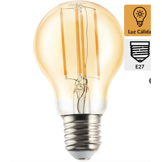 AMPOLLETA LED FILAMENTOS 6W E27 600 lm LUZ CALIDA DAIRU