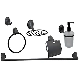 SET ACCESORIOS BANO NOTTE 6 PIEZAS TAUMM