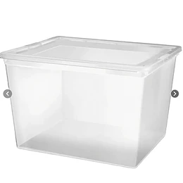 CAJA 35x27x42 CM 30 LTS TRANSPARENTE CASA BONITA
