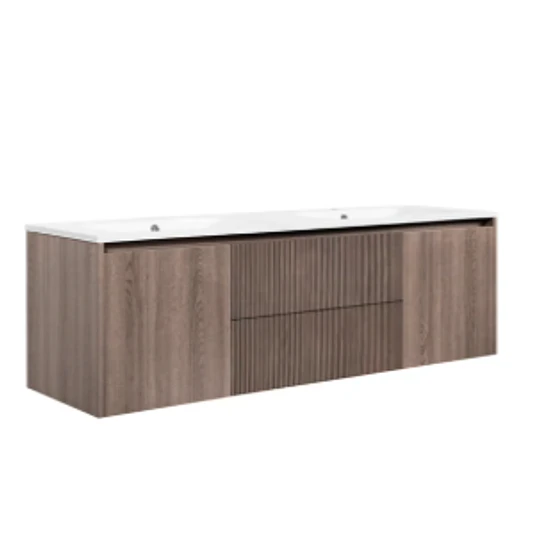 MUEBLE VANITORIO SOPHIE LENGA TEXTURADO + CUBIERTA 120X46X50 CM