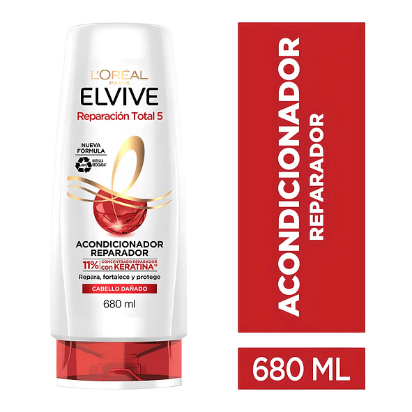 Elvive reparacion total 5 acondicionador 11% keratina 680ml 1