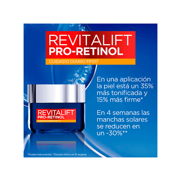 Loreal Paris crema facial Revitalif Pro Retinol antiarrugas dia fps 17 50ml 4