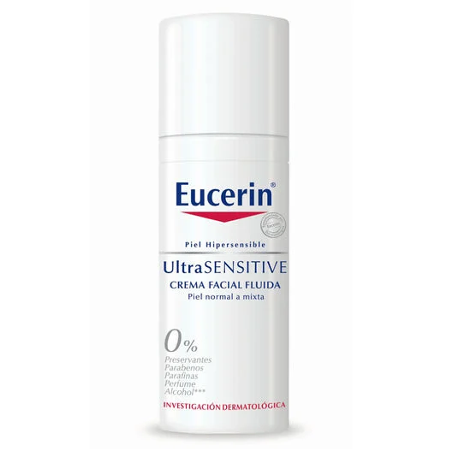 Eucerin Ultra Sensitive crema facial piel seca 0%alcohol 50ml 2