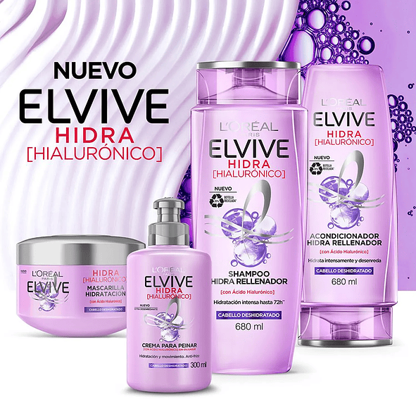 Elvive Hidra Hialurónico acondicionador Cabello Deshidratado 680ml 3