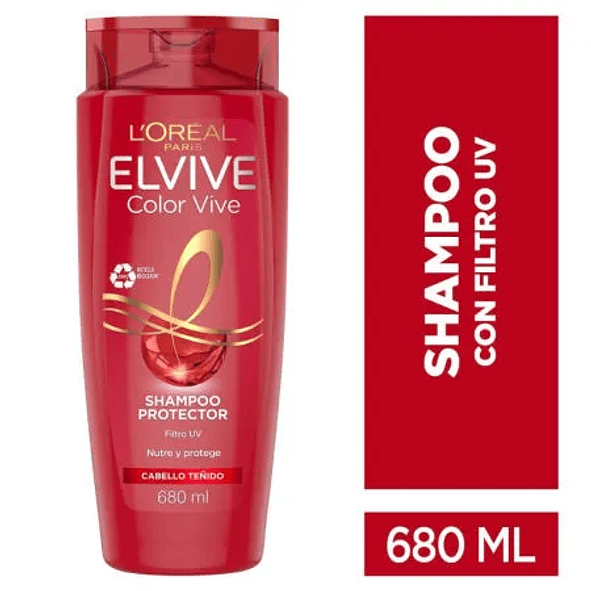 Elvive Color Vive Shampoo Protege y Cuida el Color del Cabello Teñido 680ml 1