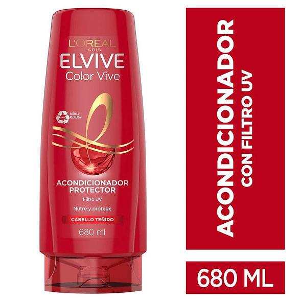 Elvive Color Vive acondicionador Protege y Cuida el Color del Cabello Teñido 680ml 1