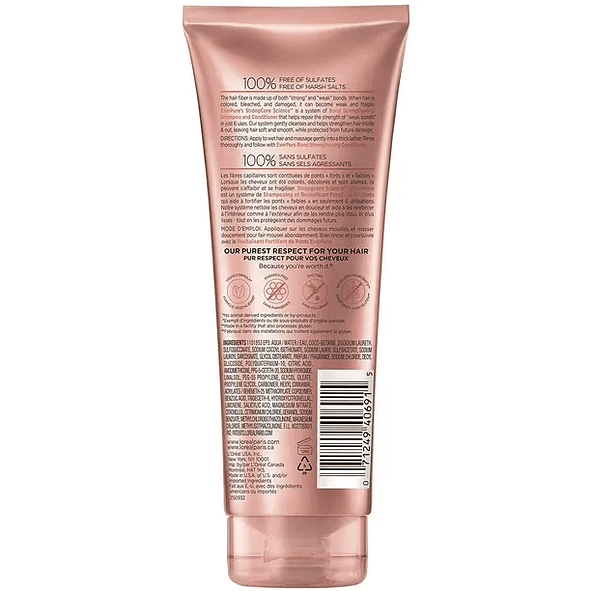 L'Oréal Ever Pure Bond Strengthening Shampoo - Reparación Intensa para Cabello Dañado - Botella de 200ml 2