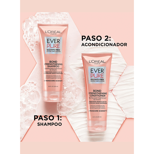 L'Oréal Ever Pure Bond Strengthening Acondicionador - Reparación Intensa para Cabello Dañado - Botella de 200ml 4