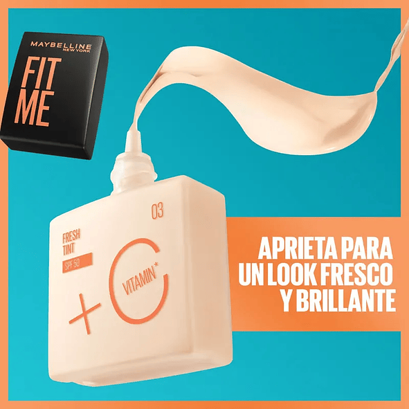 Maybelline Fit Me Fresh Tint - Base Ligera de Larga Duración con Toque Fresco 03 - 30ml 3