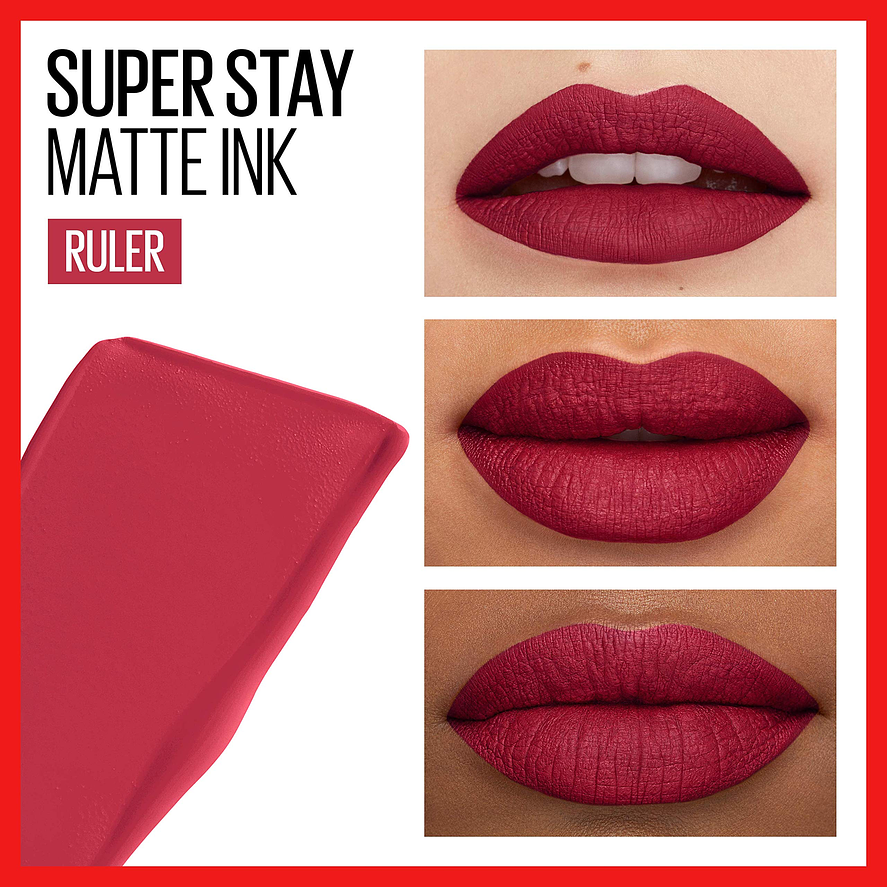 Maybelline SuperStay Matte Ink - Labial Líquido Mate de Larga Duración 16 Horas - Tono Ruler 80 3