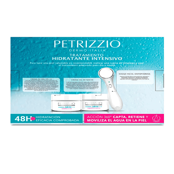 Set Petrizzio Hidra Shock Plus Crema Hidratante de Día y Noche con Máquina de Skincare Eléctrica 4